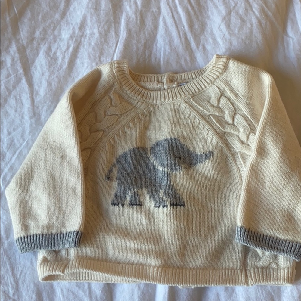 Janie and jack toddler sweater with elephant  6m